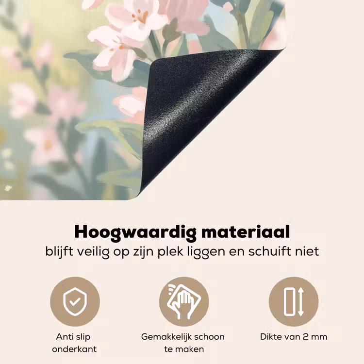 Kolibrie - Illustratie - Kleurrijk Inductie beschemer met haakjes klein -ky-onderkant-nl