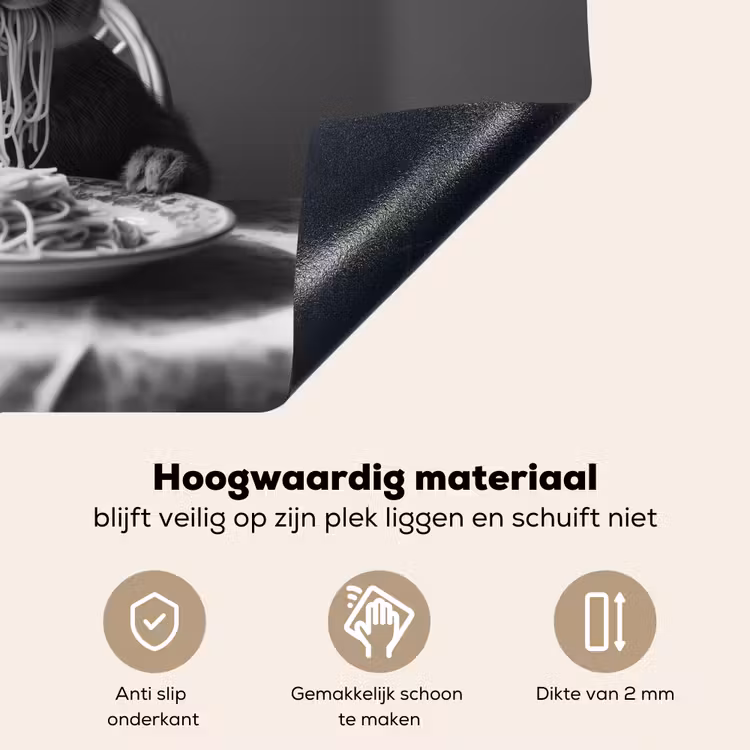 Konijn - Bunny - Zonnebril - Tafelkleed - Pasta - Schattig Inductie beschemer met haakjes klein -ky-onderkant-nl