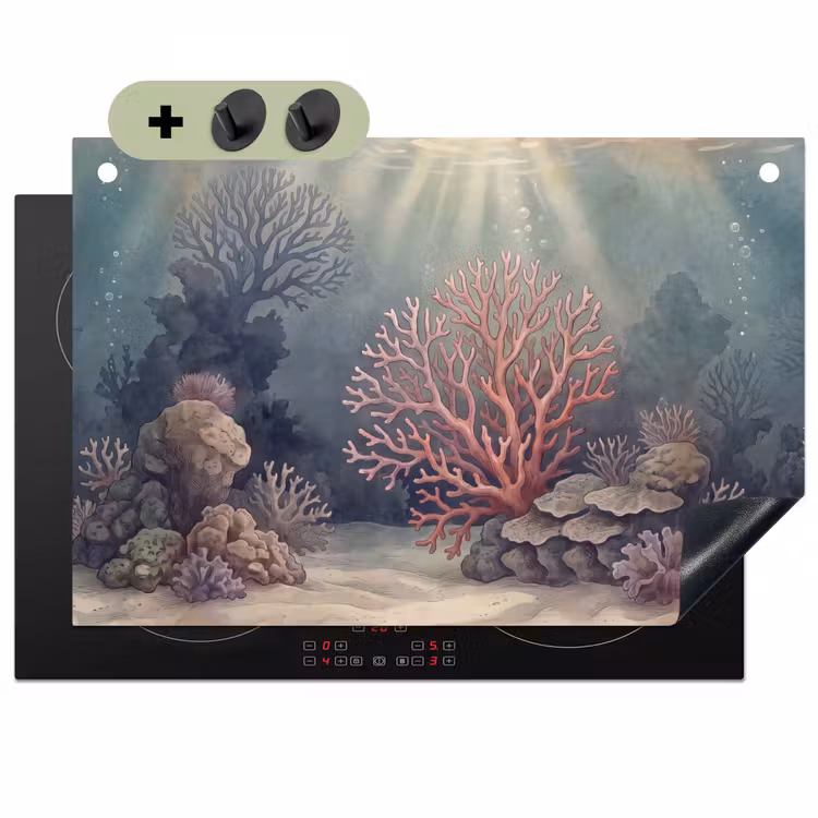 Koraal - Onderwater - Natuur - Roze Inductie beschemer met haakjes klein -3d