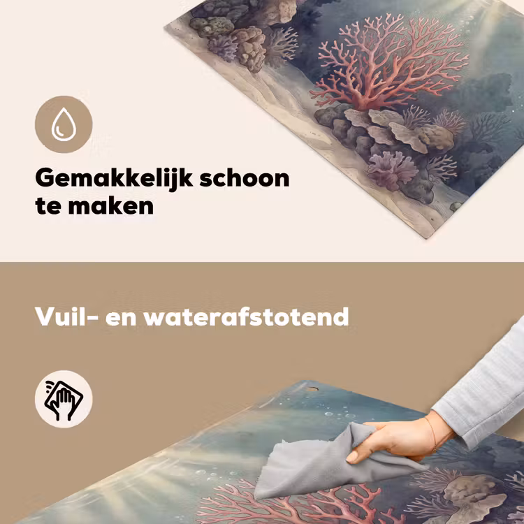 Koraal - Onderwater - Natuur - Roze Inductie beschemer met haakjes klein -ky-schoon-nl