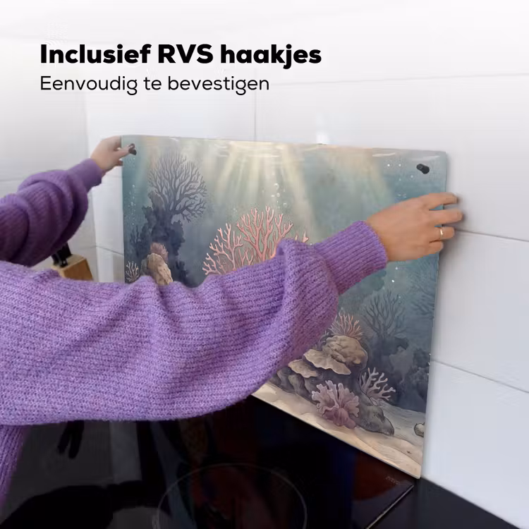 Koraal - Onderwater - Natuur - Roze Inductie beschemer met haakjes klein -ky-ophangen-nl
