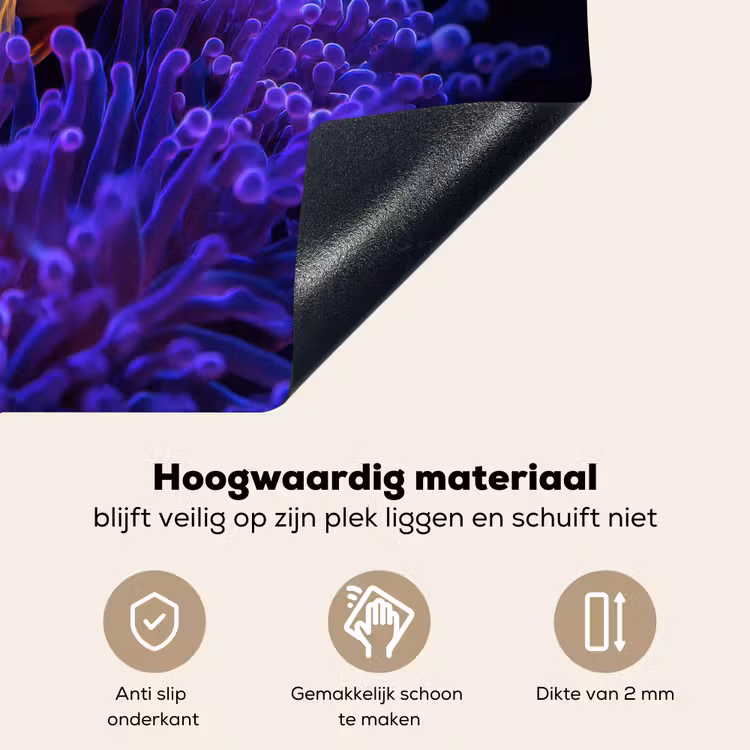 Koraal - Vis - Oranje - Zee Inductie beschemer met haakjes middel -ky-onderkant-nl