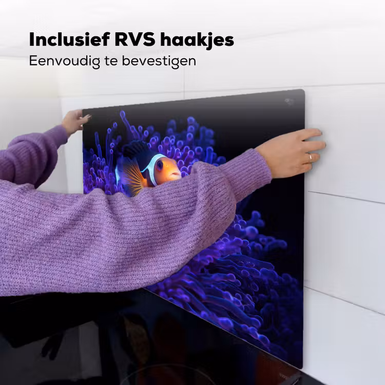 Koraal - Vis - Oranje - Zee Inductie beschemer met haakjes middel -ky-ophangen-nl