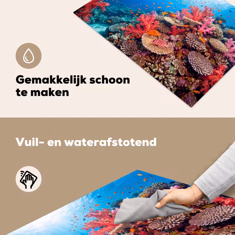 Koraalrif - Vissen - Onderwater - Tropisch - Rood Inductie beschemer met haakjes klein -ky-schoon-nl
