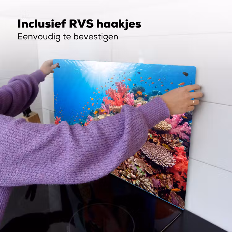 Koraalrif - Vissen - Onderwater - Tropisch - Rood Inductie beschemer met haakjes klein -ky-ophangen-nl