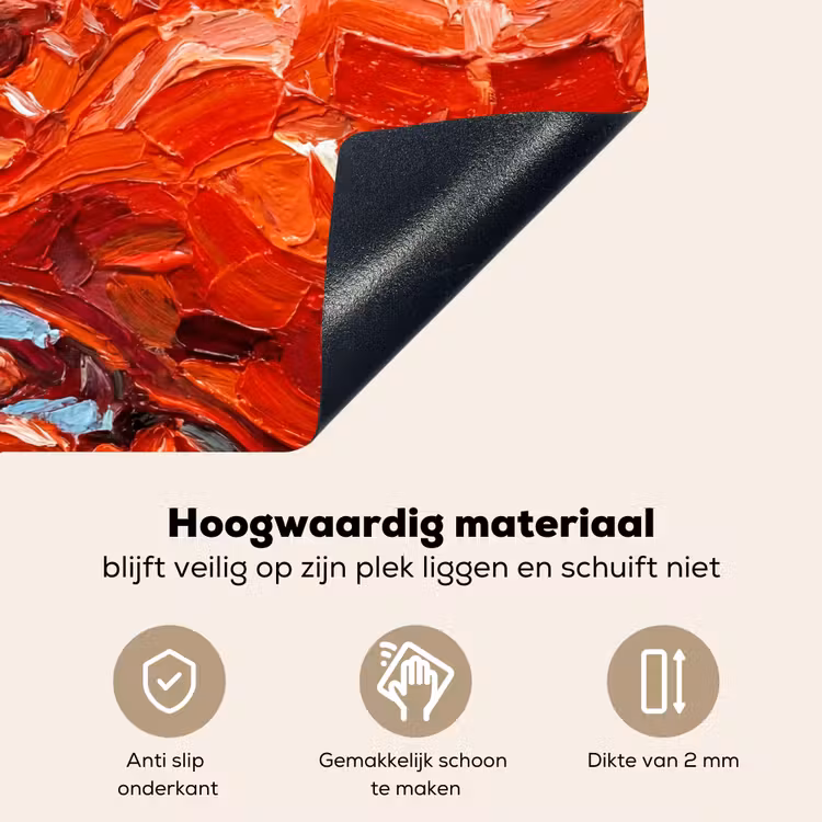 Krab - Zee - Dieren - Abstract - Rood Inductie beschemer met haakjes klein -ky-onderkant-nl