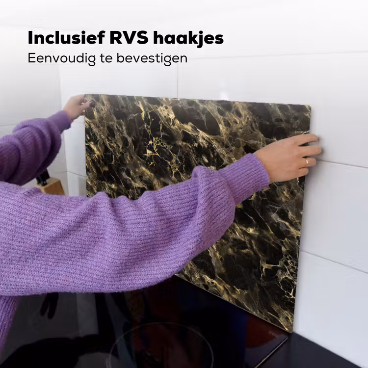 Kristal - Goud - Zwart - Marmer Inductie beschemer met haakjes klein 777 -ky-ophangen-nl