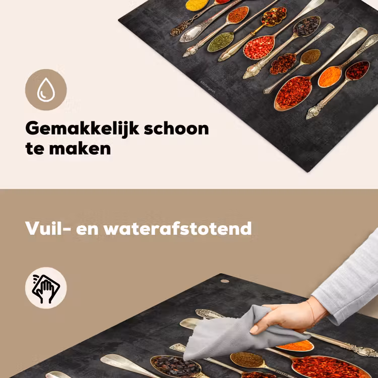 Kruiden - Lepels - Beton Inductie beschemer met haakjes klein -ky-schoon-nl