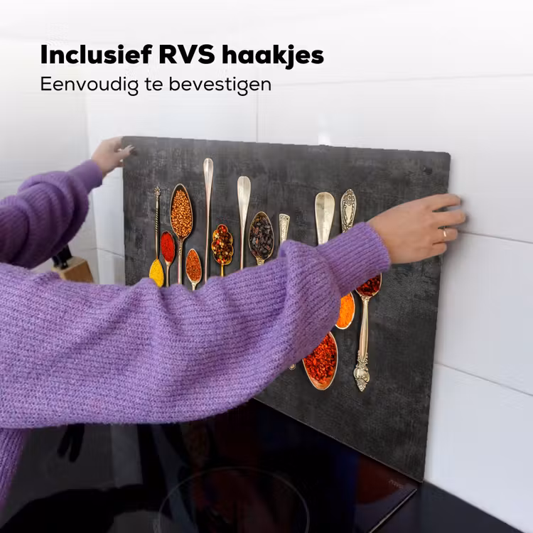 Kruiden - Lepels - Beton Inductie beschemer met haakjes klein -ky-ophangen-nl