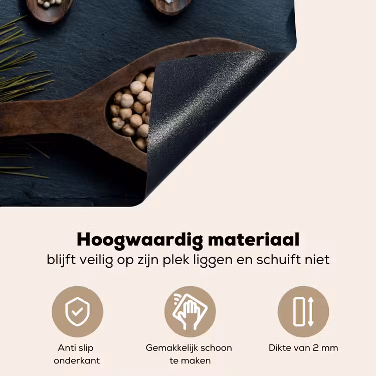 Kruiden - Lepels - Specerijen - Keuken Inductie beschemer met haakjes middel -ky-onderkant-nl