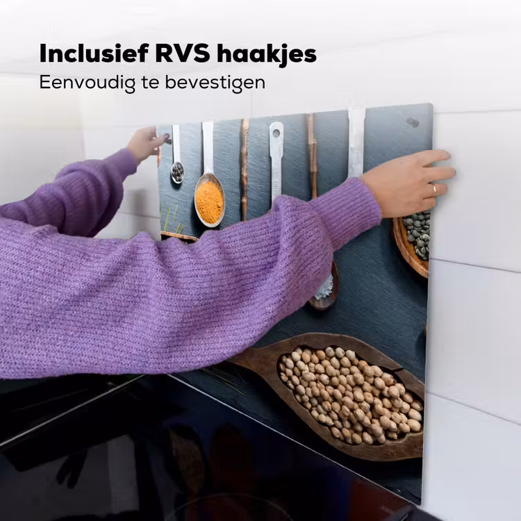 Kruiden - Lepels - Specerijen - Keuken Inductie beschemer met haakjes middel -ky-ophangen-nl