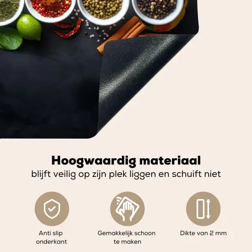 Kruiden - Specerijen - Betonlook - Stilleven Inductie beschemer met haakjes middel -ky-onderkant-nl