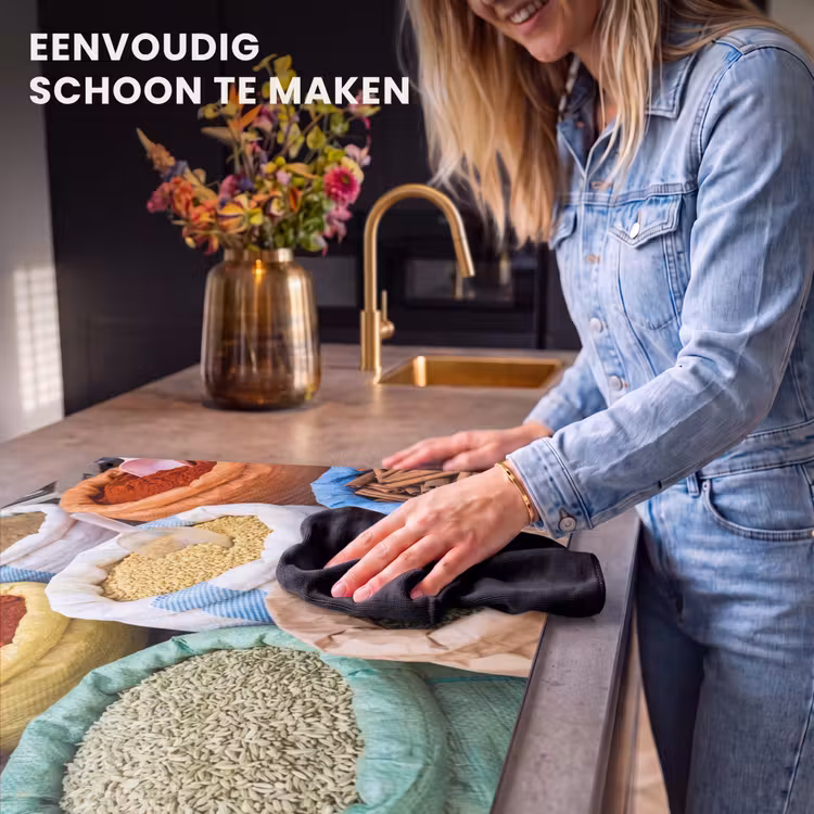 Inductiebeschermer & spatscherm (2in1) - Kruiden - Zakken - Markt - Kruiden - Zakken - Markt Inductie beschemer met haakjes klein
