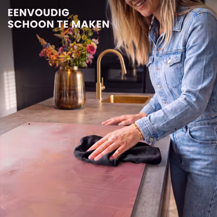 Kunst - Vloeiend - Pastel - Abstract Inductie beschemer met haakjes klein -ky-schoon-nl