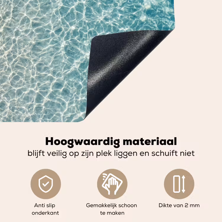 Kust - Zand - Blauw Inductie beschemer met haakjes klein -ky-onderkant-nl