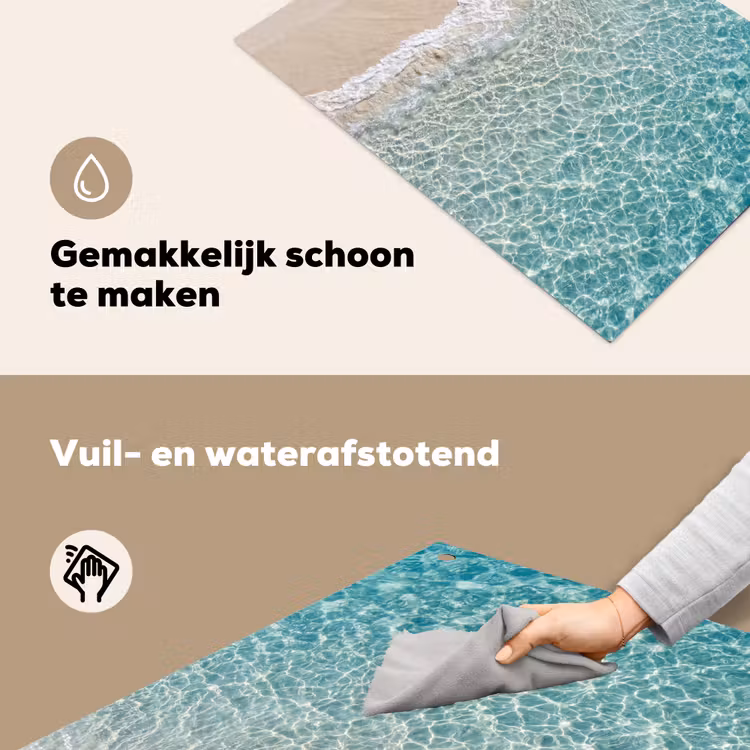 Kust - Zand - Blauw Inductie beschemer met haakjes klein -ky-schoon-nl