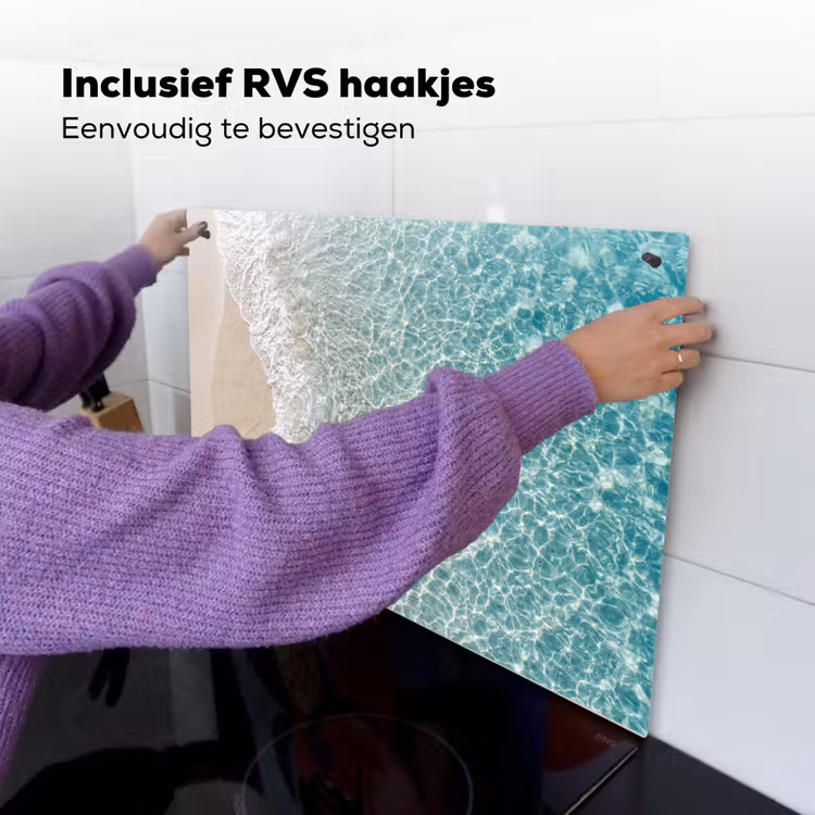 Kust - Zand - Blauw Inductie beschemer met haakjes klein -ky-ophangen-nl