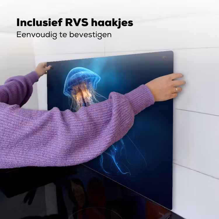 Kwal - Lichtgevend - Tentakels - Blauw Inductie beschemer met haakjes middel -ky-ophangen-nl