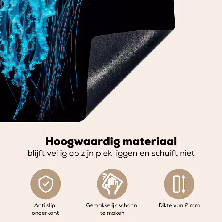 Kwal - Tentakels - Blauw - Licht Inductie beschemer met haakjes middel -ky-onderkant-nl
