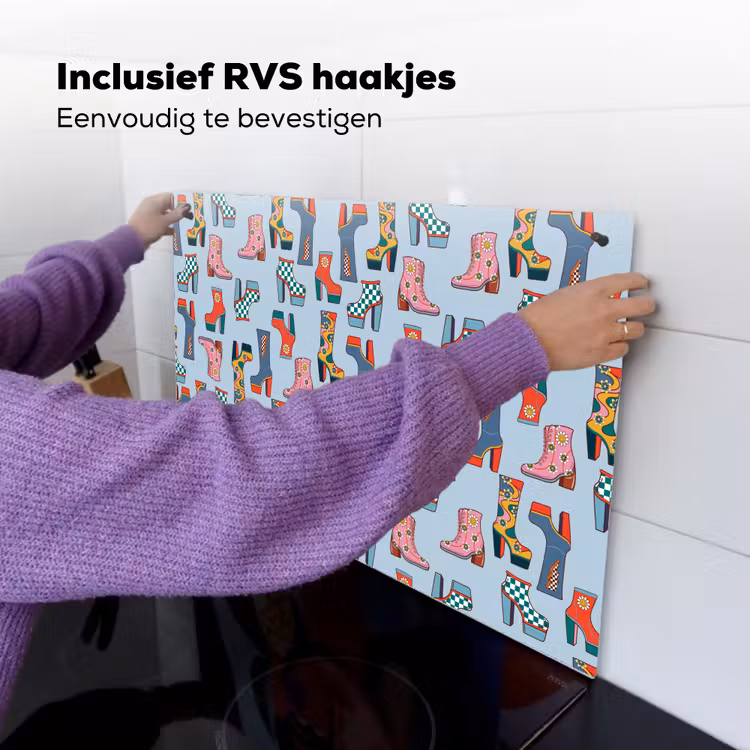Laarzen - Patroon - Disco Inductie beschemer met haakjes klein 777 -ky-ophangen-nl