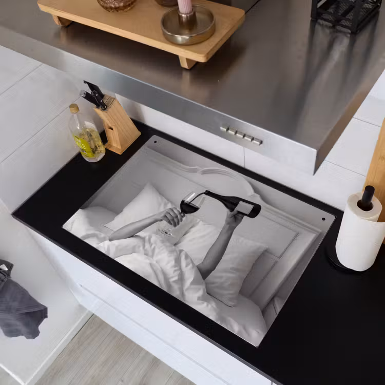 Lakens - Armen - Wijn - Glas Inductie beschemer met haakjes klein -sfeer1