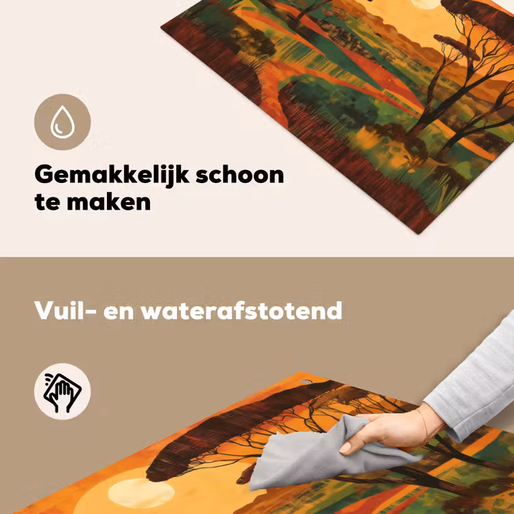 Landschap - Afrikaans - Zon Inductie beschemer met haakjes klein -ky-schoon-nl