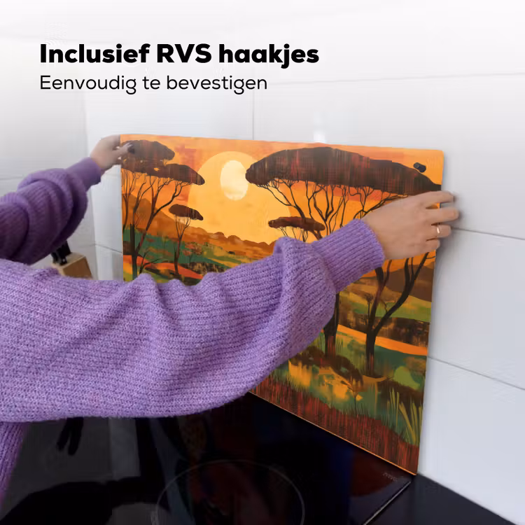Landschap - Afrikaans - Zon Inductie beschemer met haakjes klein -ky-ophangen-nl