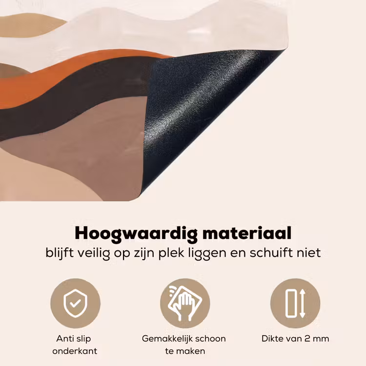 Landschap - Heuvels - Zon - Abstract - Oranje Inductie beschemer met haakjes klein -ky-onderkant-nl