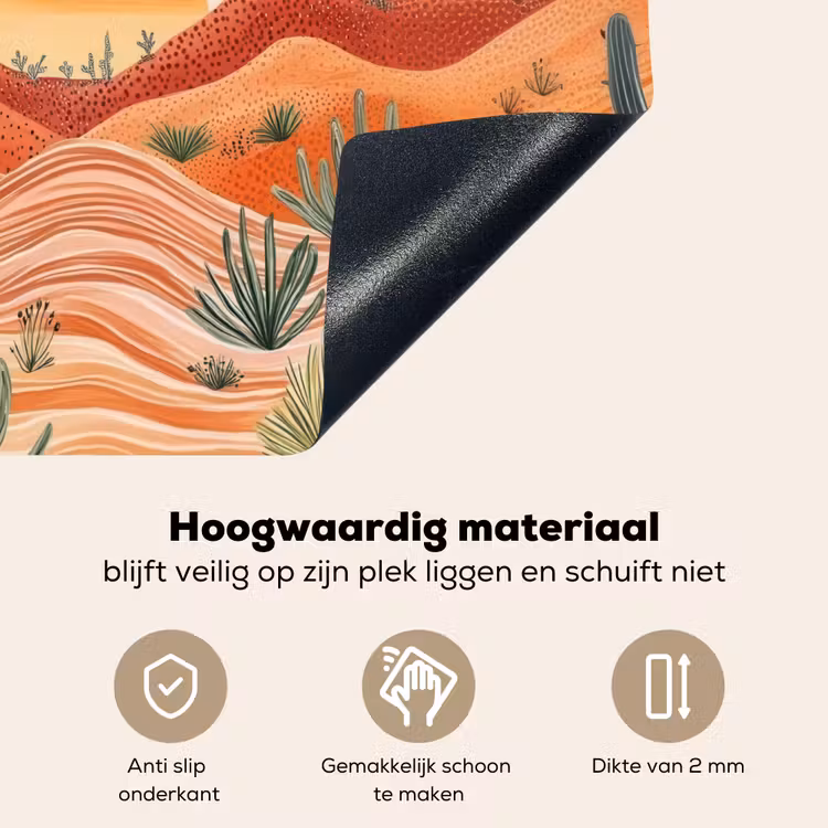 Landschap - Heuvels - Zonsondergang Inductie beschemer met haakjes middel -ky-onderkant-nl