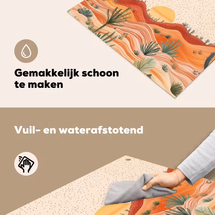 Landschap - Heuvels - Zonsondergang Inductie beschemer met haakjes middel -ky-schoon-nl