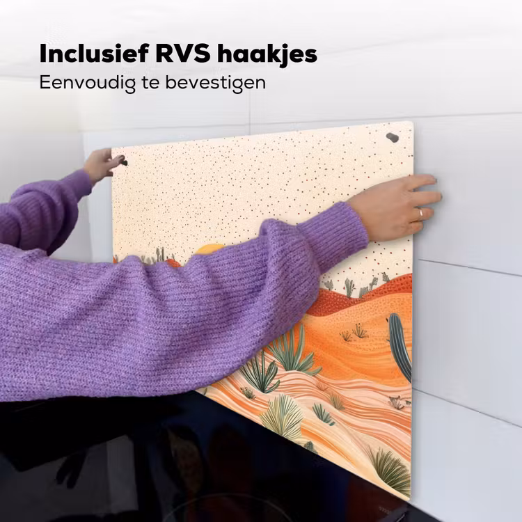 Landschap - Heuvels - Zonsondergang Inductie beschemer met haakjes middel -ky-ophangen-nl