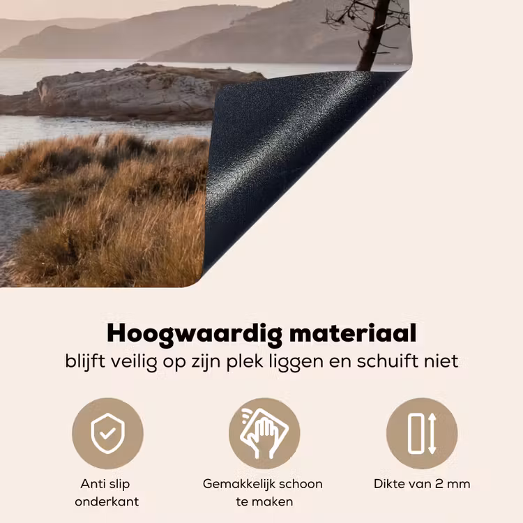 Landschap - Kust - Duinen Inductie beschemer met haakjes klein -ky-onderkant-nl