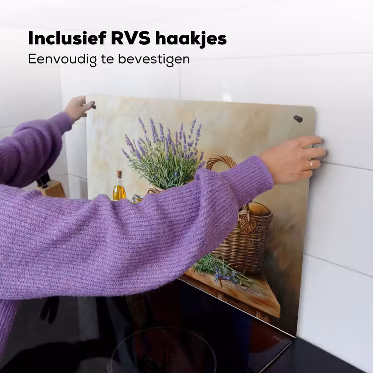 Lavendel - Brood - Stilleven Inductie beschemer met haakjes klein -ky-ophangen-nl