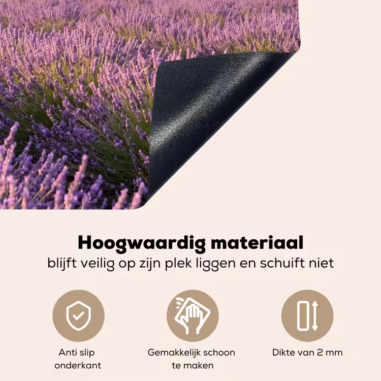 Lavendel - Landschap - Sereen - Paars Inductie beschemer met haakjes klein -ky-onderkant-nl