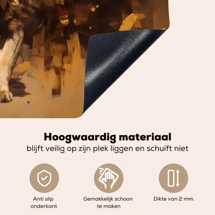 Leeuw - Geschilderd - Abstract - Goud Inductie beschemer met haakjes klein -ky-onderkant-nl