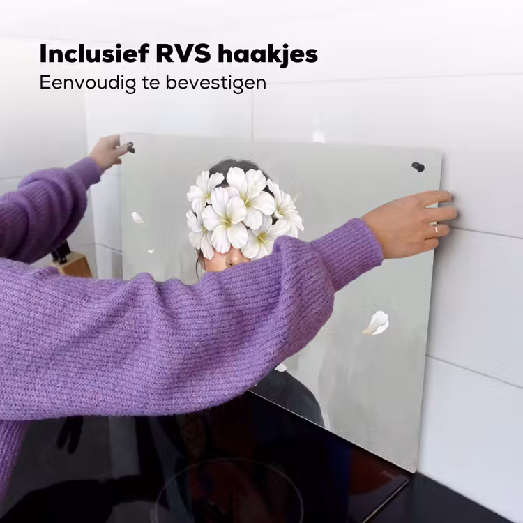 Lelies - Portret - Wit Inductie beschemer met haakjes klein -ky-ophangen-nl