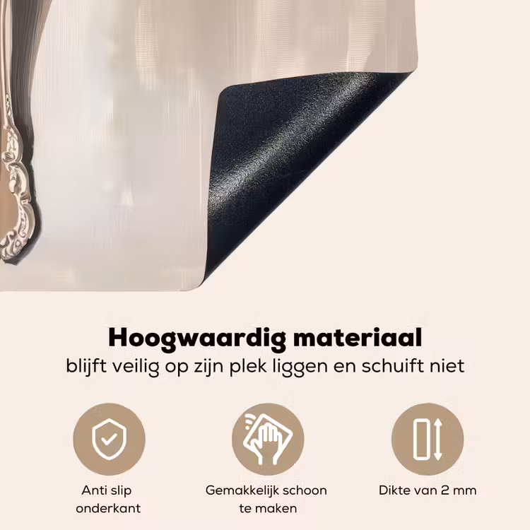 Lepel - Verf - Zilver Inductie beschemer met haakjes klein -ky-onderkant-nl