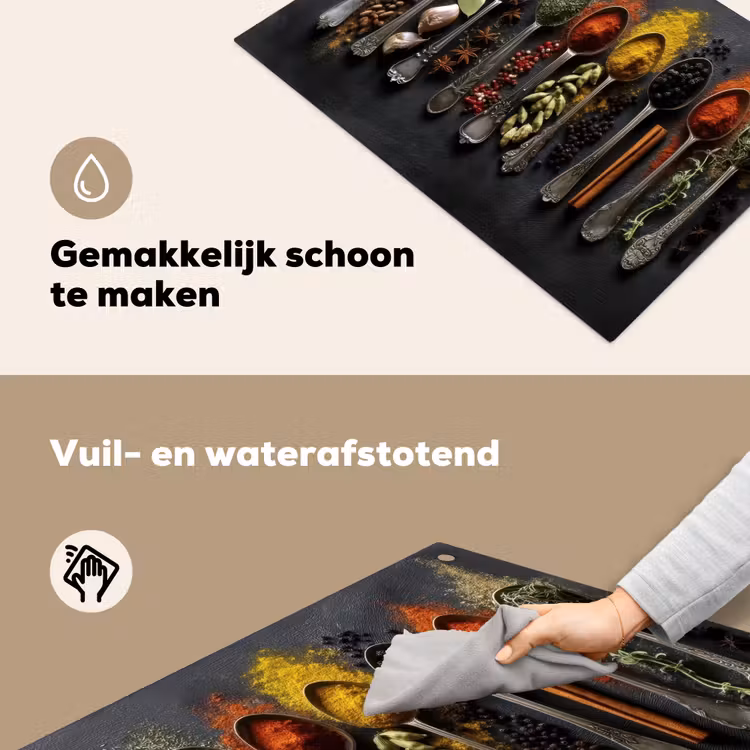Lepels - Specerijen - Kaneel - Chili Inductie beschemer met haakjes klein -ky-schoon-nl