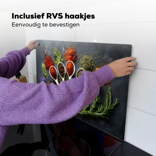 Lepels - Wit - Poeder - Kruiden Inductie beschemer met haakjes klein -ky-ophangen-nl