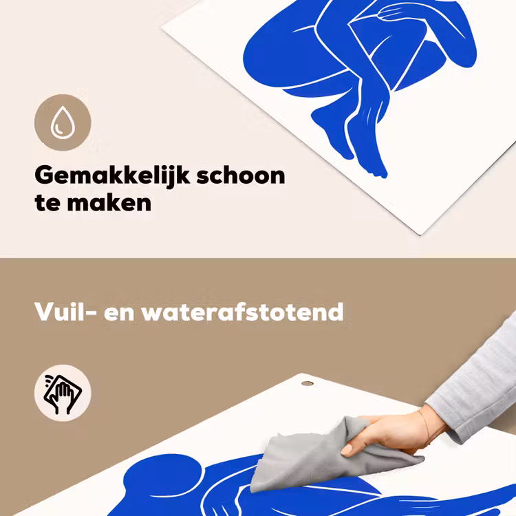 Lichaam - Abstract - Blauw Inductie beschemer met haakjes middel -ky-schoon-nl