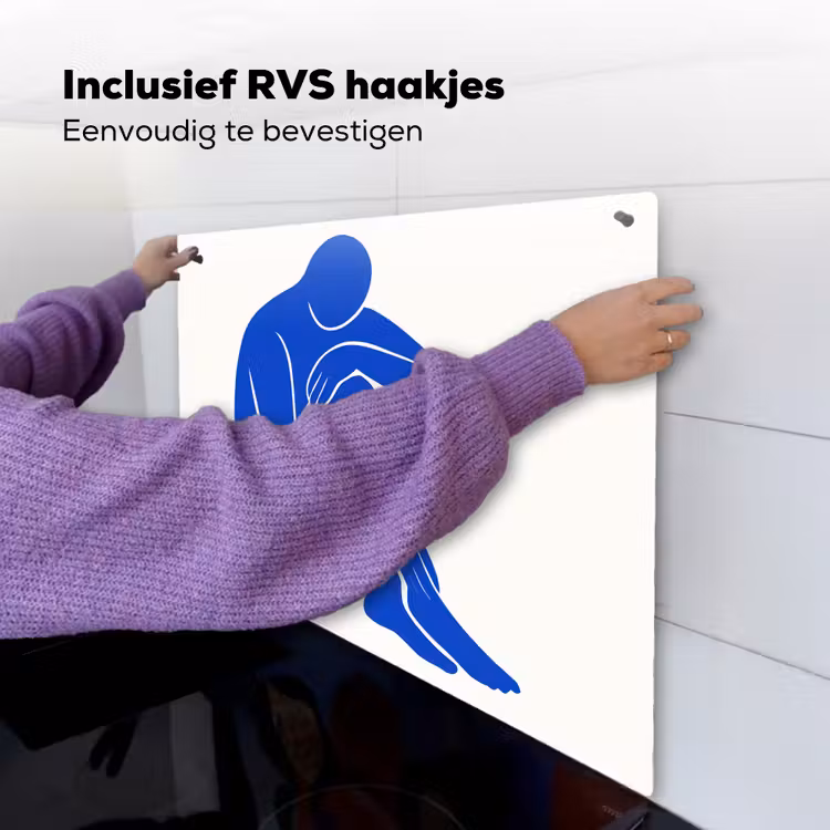 Lichaam - Abstract - Blauw Inductie beschemer met haakjes middel -ky-ophangen-nl