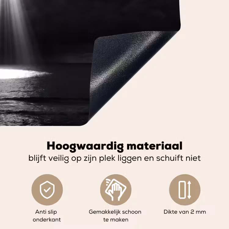 Licht - Wolken - Zee - Zwart-wit - Natuur Inductie beschemer met haakjes klein -ky-onderkant-nl