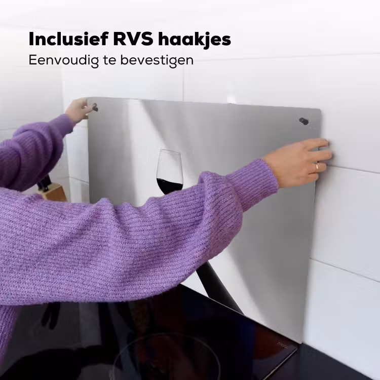 Lichtinval - Wijn - Rood - Glas Inductie beschemer met haakjes klein -ky-ophangen-nl