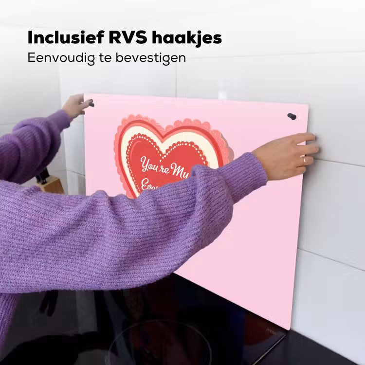 Liefde - Hart - Valentijn Inductie beschemer met haakjes klein -ky-ophangen-nl