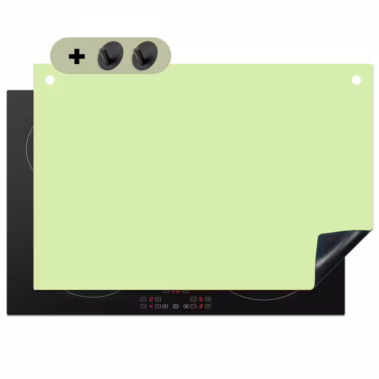 Light - Lime - Groen Inductie beschemer met haakjes klein 777 -3d