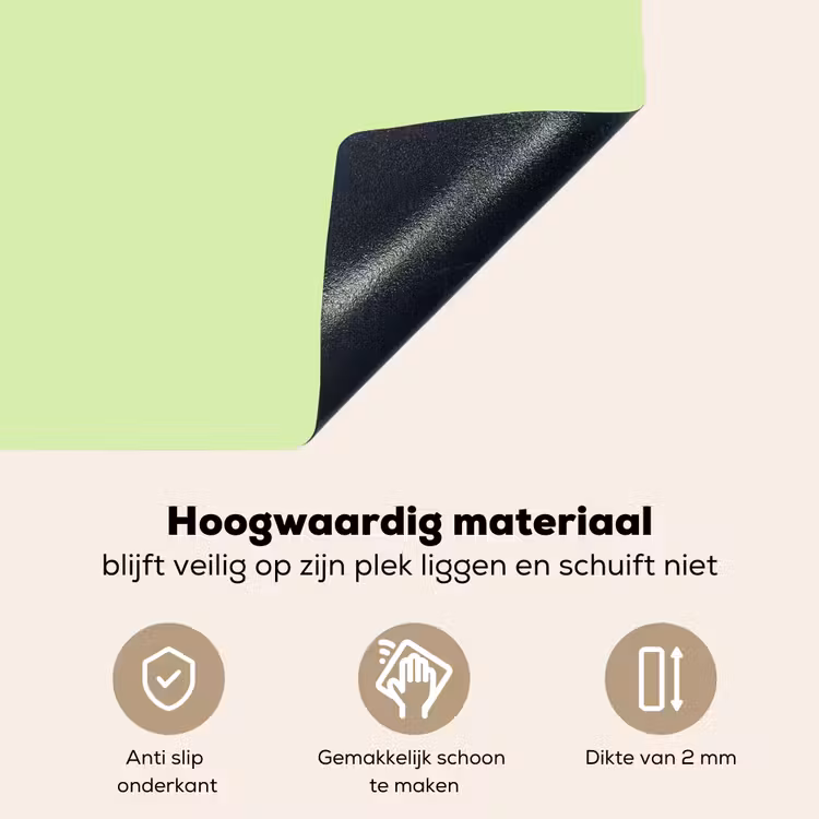 Light - Lime - Groen Inductie beschemer met haakjes klein 777 -ky-onderkant-nl