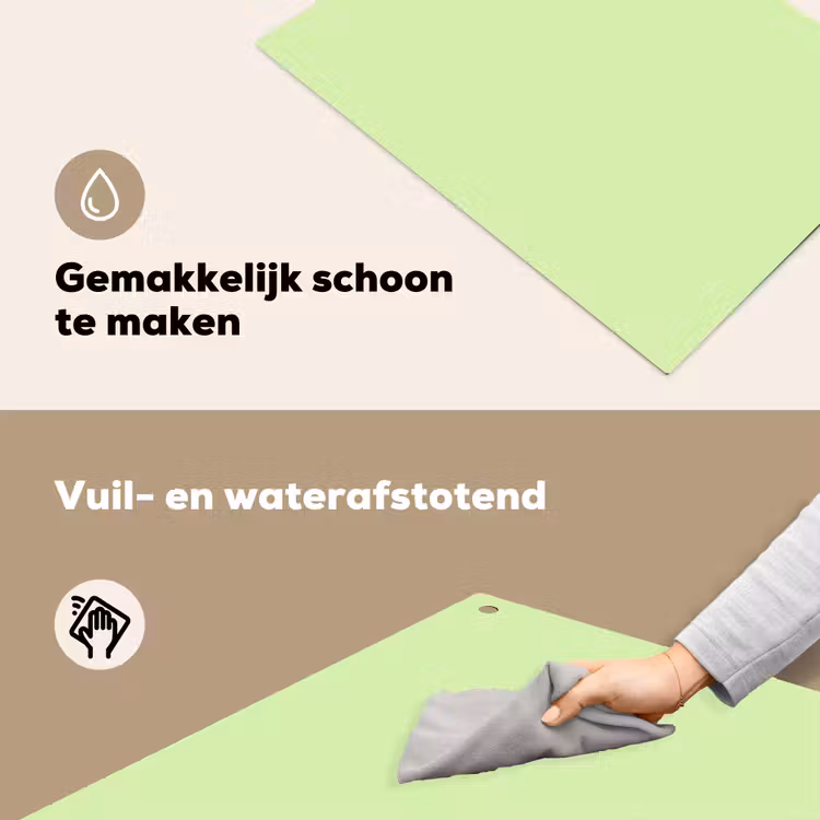 Light - Lime - Groen Inductie beschemer met haakjes klein 777 -ky-schoon-nl