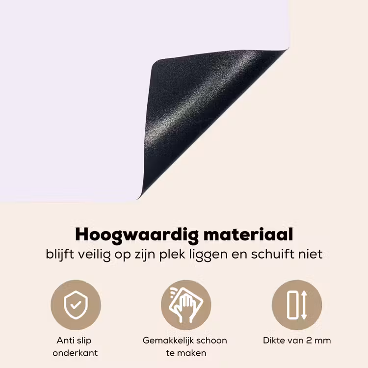 Lilac - Luxe - Paars Inductie beschemer met haakjes klein 777 -ky-onderkant-nl