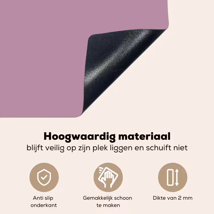 Lilac - Paars - Mauve Inductie beschemer met haakjes klein 777 -ky-onderkant-nl