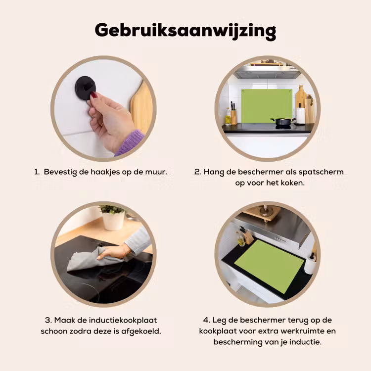 Lime - Glow - Groen Inductie beschemer met haakjes klein 777 -ky-gebruik-nl